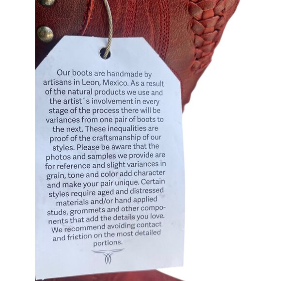 NEW Ladies LB0469G LANE Cossette Smoldering Ruby Red 15" Leather Western Boots 8 - Picture 14 of 16